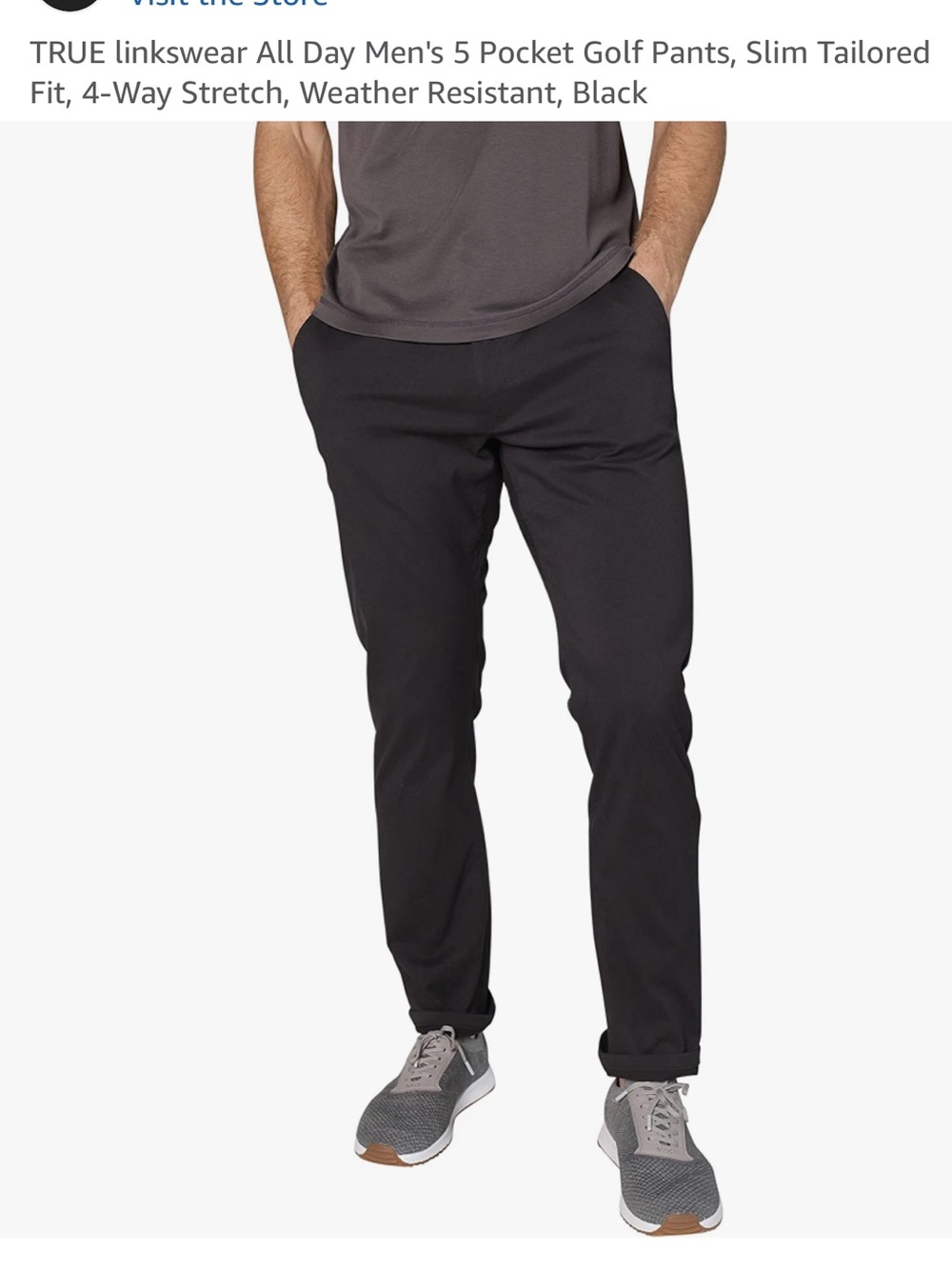 TRUE Brand Men's Golf ⛳️ Black Jogger Pants sz 34